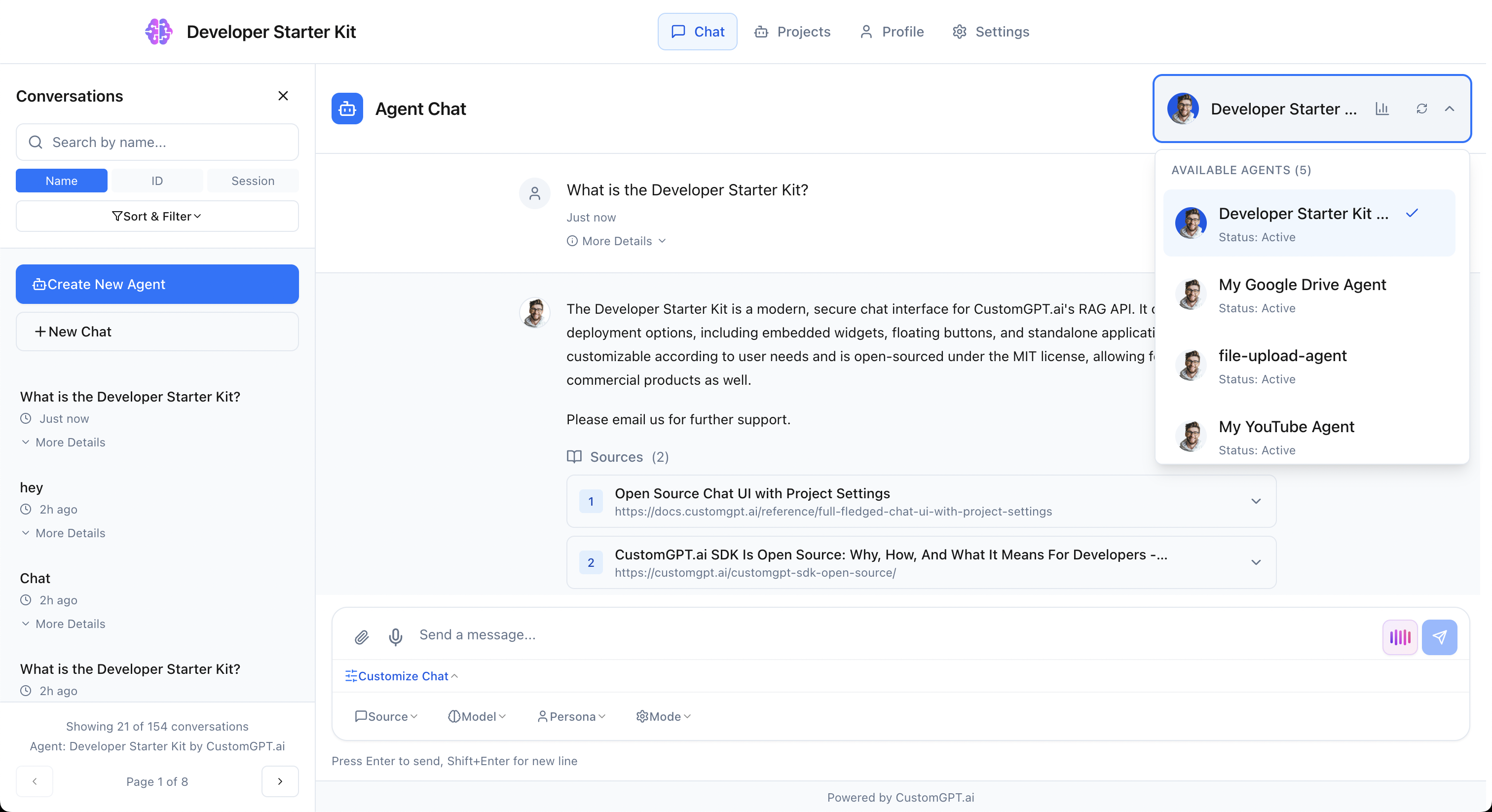 Chat Interface Preview